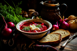 Barszcz czerwony z jajkiem